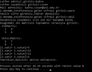 C Programlama Dersi Örnekleri - 6