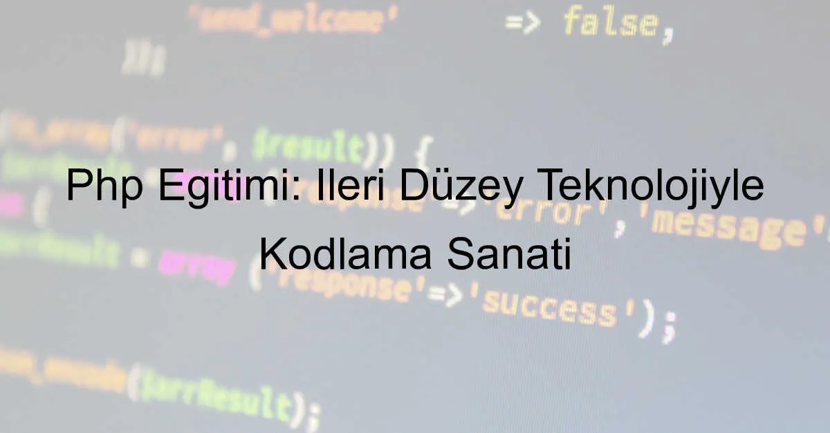 Php eğitimi