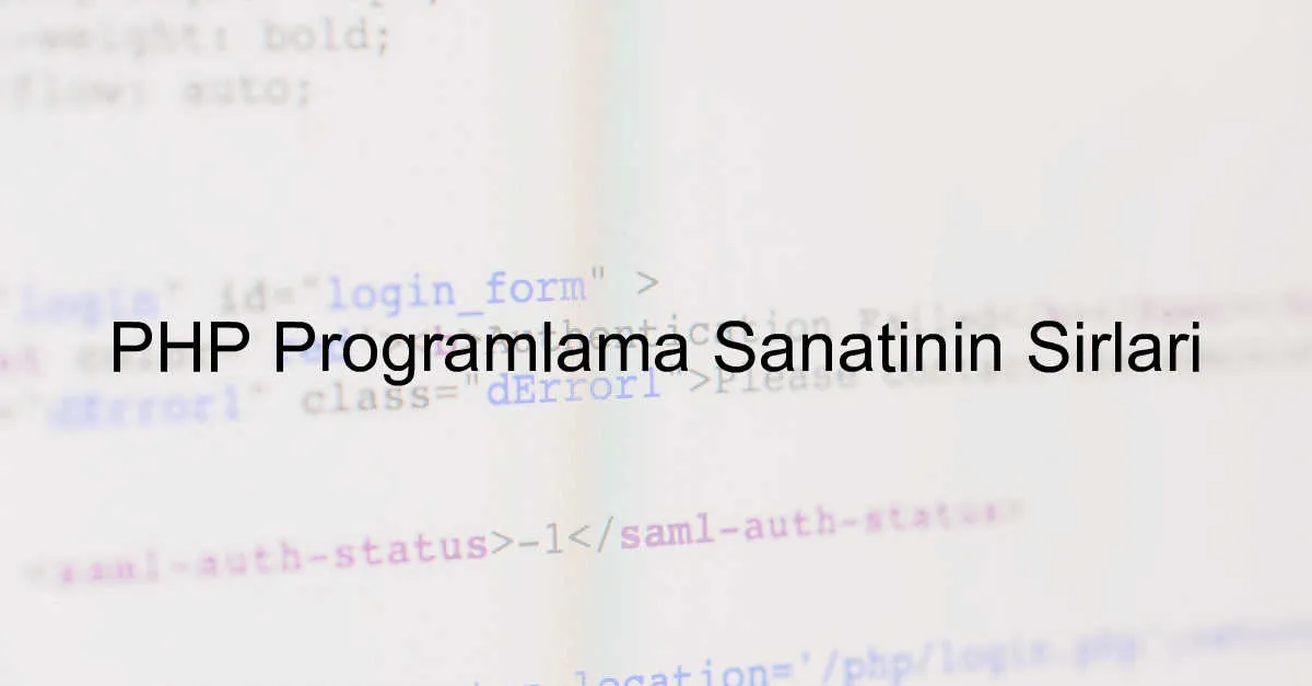 Php programlama